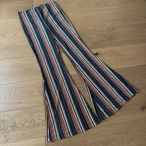 Free People Kitty Flare Striped Wide Leg Pants - Size XS - Like New